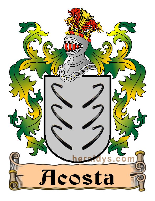 Escudo heraldico del apellido Acosta