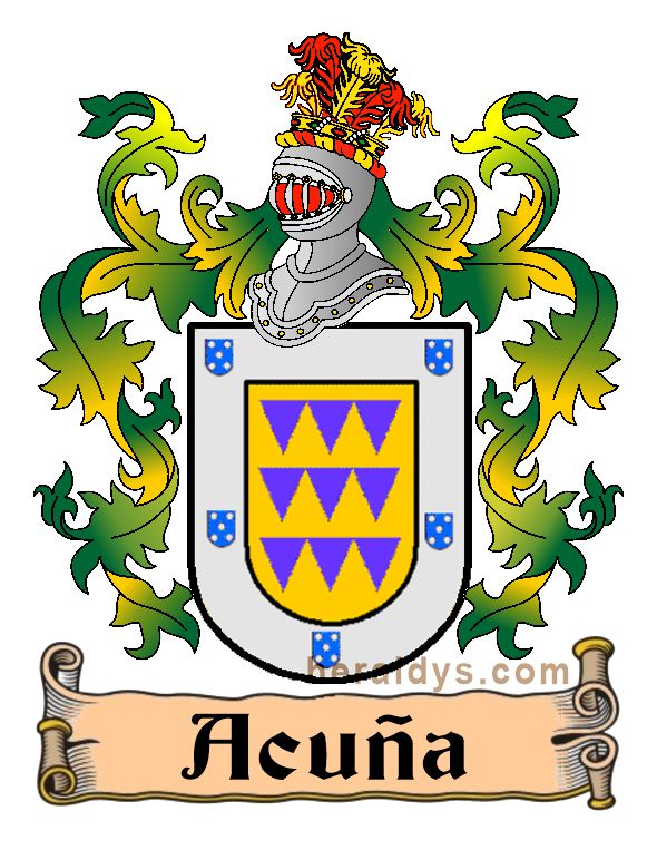 Escudo heraldico del apellido Acuña
