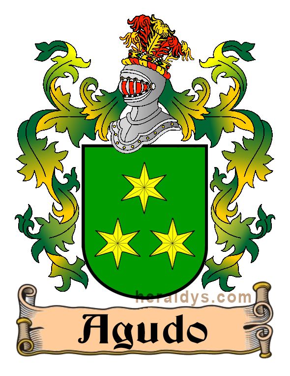 Escudo heráldico del apellido Agudo