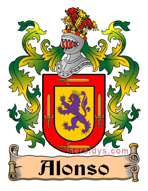 Escudo heráldico apellido Alonso