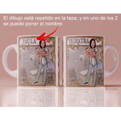 Taza doctora personalizada con el nombre